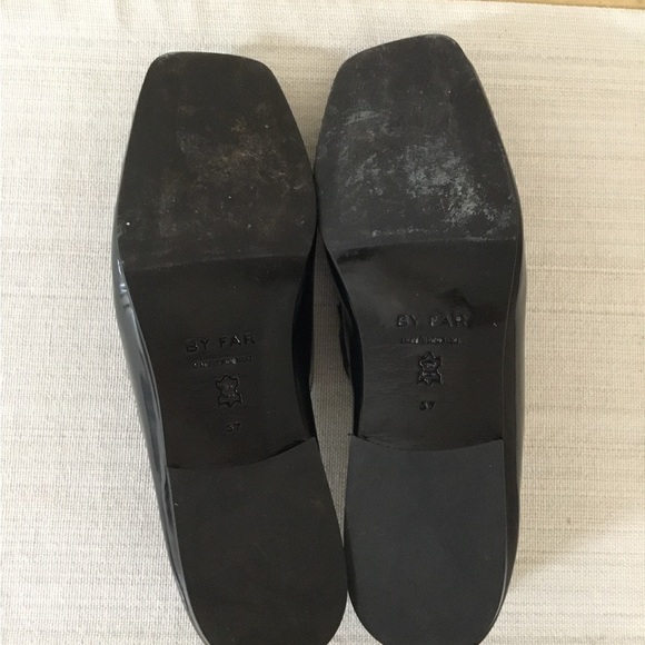 By Far Nick Chain Anklet Patent Leather Loafers size 37 missing chains - Picture 12 of 13